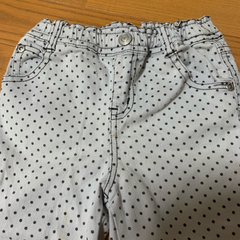 水玉デニムパンツの画像
