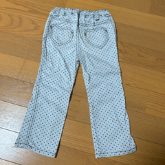 水玉デニムパンツの画像
