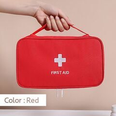 救急 ポーチ 大きめ お薬ポーチ　レッドの画像