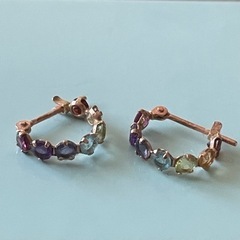 10金ピアス2点セット  フープ  アミュレットの画像