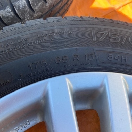?175/65R15 8分山ノーマルタイヤ&アルミセット