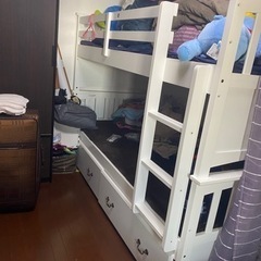 子供用二段ベッド　ホワイト