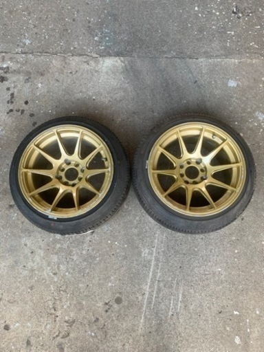 15インチ4H114.3P8j,8.25J±0逆反りタイヤホイール2本セット