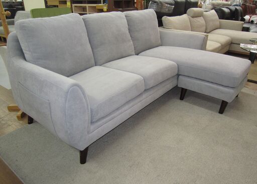 R371 Dinos 家具 布製 3Pソファ、オットマン付、幅210cm 美品
