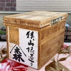 ◎お値下げしました‼️古い木製×ブリキの収納箱木箱茶箱保管箱ウッ...