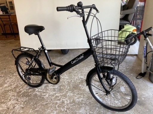 【カゴ付き】6段変速　20インチ　ミニベロ　黒