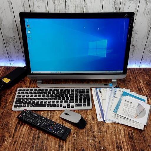 【動作確認済】美品 一体型PC TOSHIBA PD71RBP-HHA  新品 SSD 512 GB intel Corei7 2630QM 2.00GHz‐2.90GHz 21.5インチ メモリ 16GB パソコン