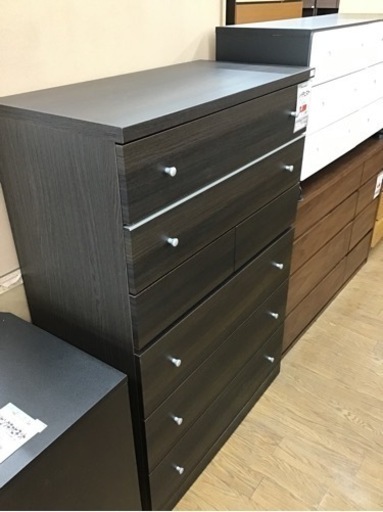 KE-43【ご来店頂ける方限定】ハイチェスト　ブラウン