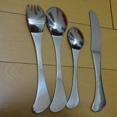 ■CARL MERTENS HARLEKIN カール・メルテンス ハーレキン キッズカトラリー ドイツ製 ステンレス製品 子ども スプーン フォーク SOLINGEN GERMANYの画像