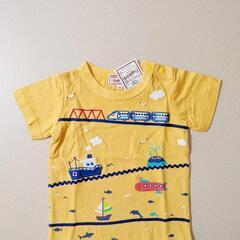 新品 マザウェイズ 半袖Tシャツ 83cm 新幹線 船 男の子 ...