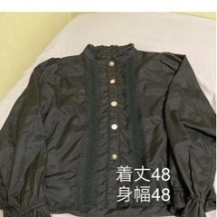 アプレジュール　トップス　黒　清楚　可愛い　フリーサイズの画像