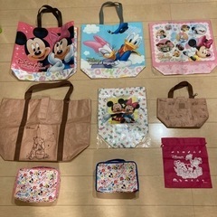 ディズニー　ワールドファミリー　エコバッグ&ポーチ９点セット