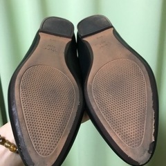 【取引中】合革ぺたんこ超ローヒールパンプス　24cm3E相当の画像