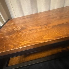 天然木ローテーブル　ヴィンテージの画像