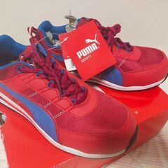 完了　プーマ 安全靴26.0cm　未使用品 箱あり　Kickflip Red キックフリップ　ローカット　レッドの画像