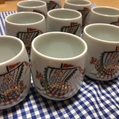 新品・未使用　和　湯呑み　コップ　　船　七福神　10個セット　送料込み