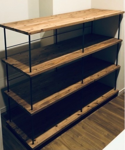 未使用品　アイアン木製　棚