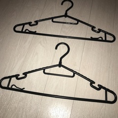黒色プラスチックハンガー（首振）16本の画像
