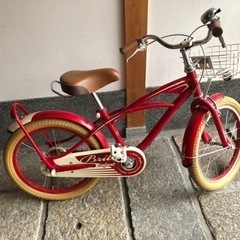 ★おしゃれ★かわいい★子供用自転車 18インチ アサヒ ビーチクルーザー ブリエアンファン 赤の画像