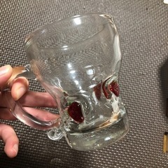 【新品未使用】いちごのガラスコップ