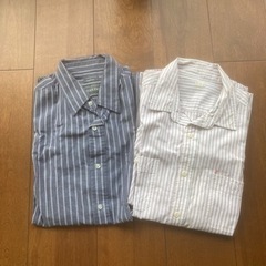 長袖シャツ1枚半袖1枚シャツL