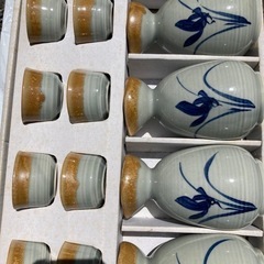 未使用徳利5個と猪口10個の画像