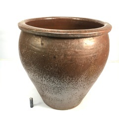 大きな壺　傘立て　鉢植え　等　高さ３７　口径３５．５　cm　※ヒ...