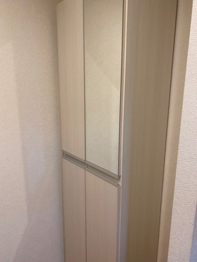 『美品』ニトリ　下駄箱　シューズボックス　白　ミラー付