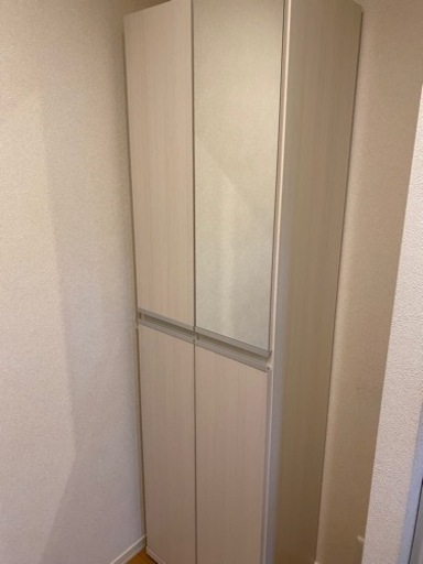 『美品』ニトリ　下駄箱　シューズボックス　白　ミラー付