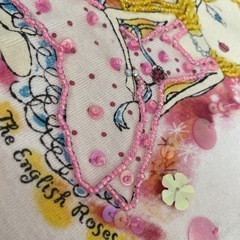 大人気‼️美品⭐︎The English Roses 3T ピンク　Tシャツ　ビーズの画像