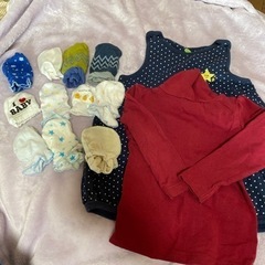 ベビー服女の子80とベビーミトン