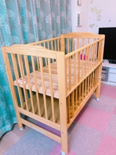 KATOJI ベビーベッド(日本製西川マットレス付き)