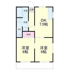 🍆メゾンエクセル302号室2DK🍆☆　✨初期費用0円~✨仲介手数料0円！初月家賃0円！！ - 菊川市