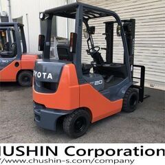 新品ノーパンクタイヤ　2トン　小旋回　コンパクト　関東輸送無料(条件有)　ガソリン　フォークリフト トヨタL&F コンパクト 02-8FGKL20　エンジンフォークの画像