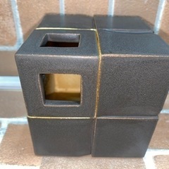 【愛品館江戸川店】八代 清水六兵衛 黒釉刻線器 ID103-018934-007の画像