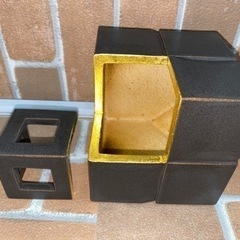 【愛品館江戸川店】八代 清水六兵衛 黒釉刻線器 ID103-018934-007の画像