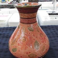 お値下げ！demain ドマン 花瓶 花柄 オレンジ系 花器 イ...