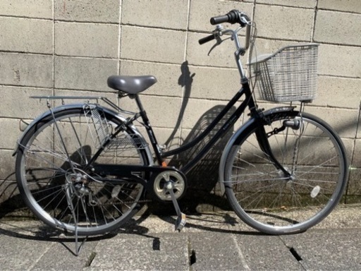 【整備済自転車】27インチ　6段変速　LEDオートライト付　丸石製　鍵新品、スペアキーあり　若林自転車　膳所SALE❗️