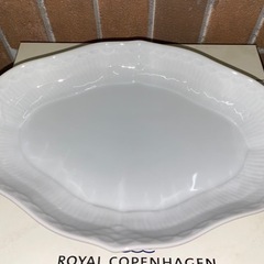 【愛品館江戸川店】ロイヤルコペンハーゲン ホワイトフルーテッドハーフレース ディッシュ ID102-025019-007の画像