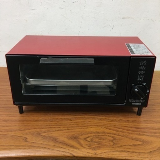 取引場所　南観音　K 2205-249 TWINBIRD オーブントースター　2021年製　赤