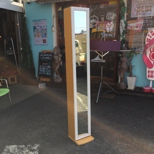 ★使用感有りの為、お安く！★マルチ収納棚 ミラー付き コンパクト 定価¥16,000位