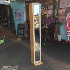 ★使用感有りの為、お安く！★マルチ収納棚 ミラー付き コンパクト...