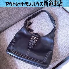 COACH ショルダーバッグ 7463 黒 本革 レザー ブラッ...