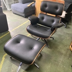 ● リラックスチェア、オットマン付き、1人用ソファー