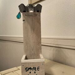 ステンドグラスの雫付き多肉鉢SMILE
