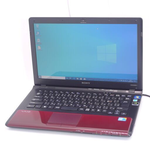 中古良品 高速SSD 赤 ノートパソコン SONY VPCCW28FJ 14型 Core i3 4GB DVDRW 無線 Wi-Fi Bluetooth カメラ Windows10 Office
