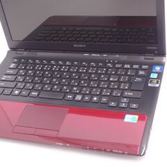 中古良品 高速SSD 赤 ノートパソコン SONY VPCCW28FJ 14型 Core i3 4GB DVDRW 無線 Wi-Fi Bluetooth カメラ Windows10 Office