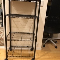 ルミナス ノワール スチールラック 4段 幅61×奥行41×高さ125.5cmの画像