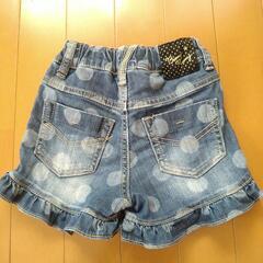 １００サイズ　女の子　ショートパンツ　デニム　ドット柄　かわいい♡の画像