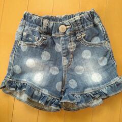 １００サイズ　女の子　ショートパンツ　デニム　ドット柄　かわいい♡の画像